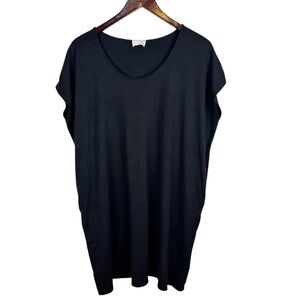 Wilfred Free | Black Scoop Neck Knit Shift Dress, S